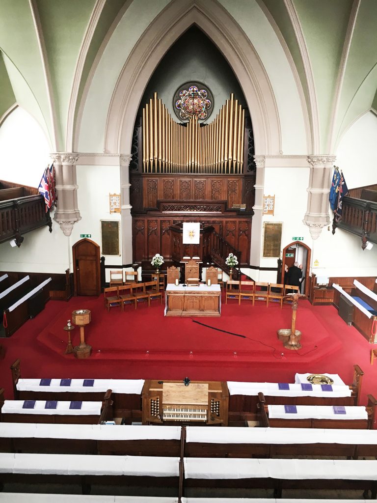 Church-Communion from balcony